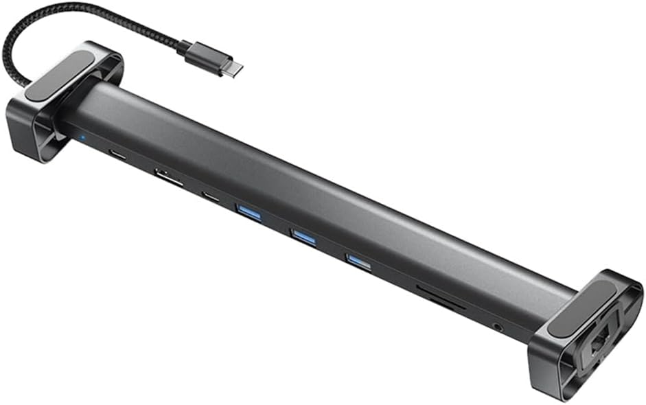 Hub USB-C 10-en-1 puissant avec HDMI 4K, Ethernet Gigabit, PD 100W, lecteurs SD/TF