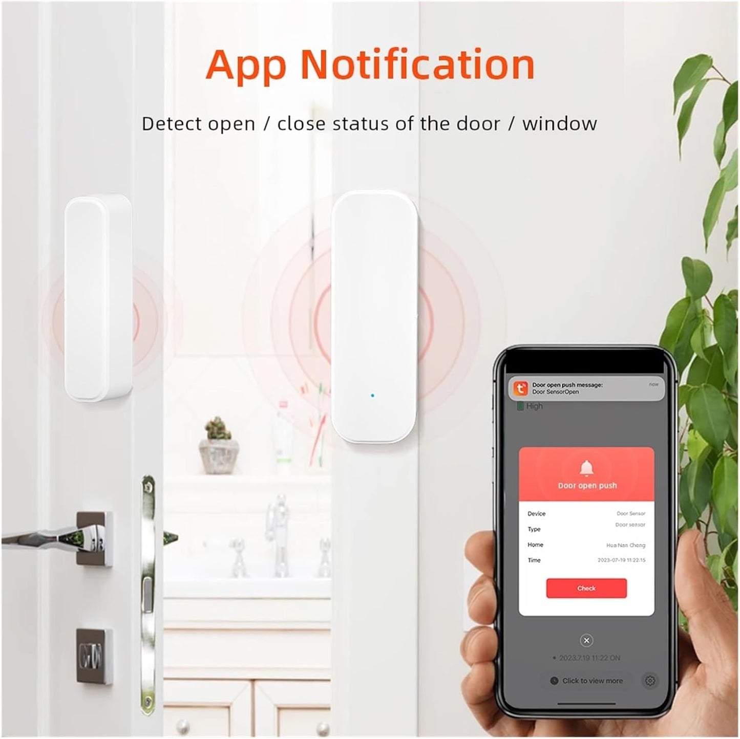 Capteur de Porte WiFi ARTGOS - Alarme Anti-Intrusion Connectée pour Maison Intelligente
