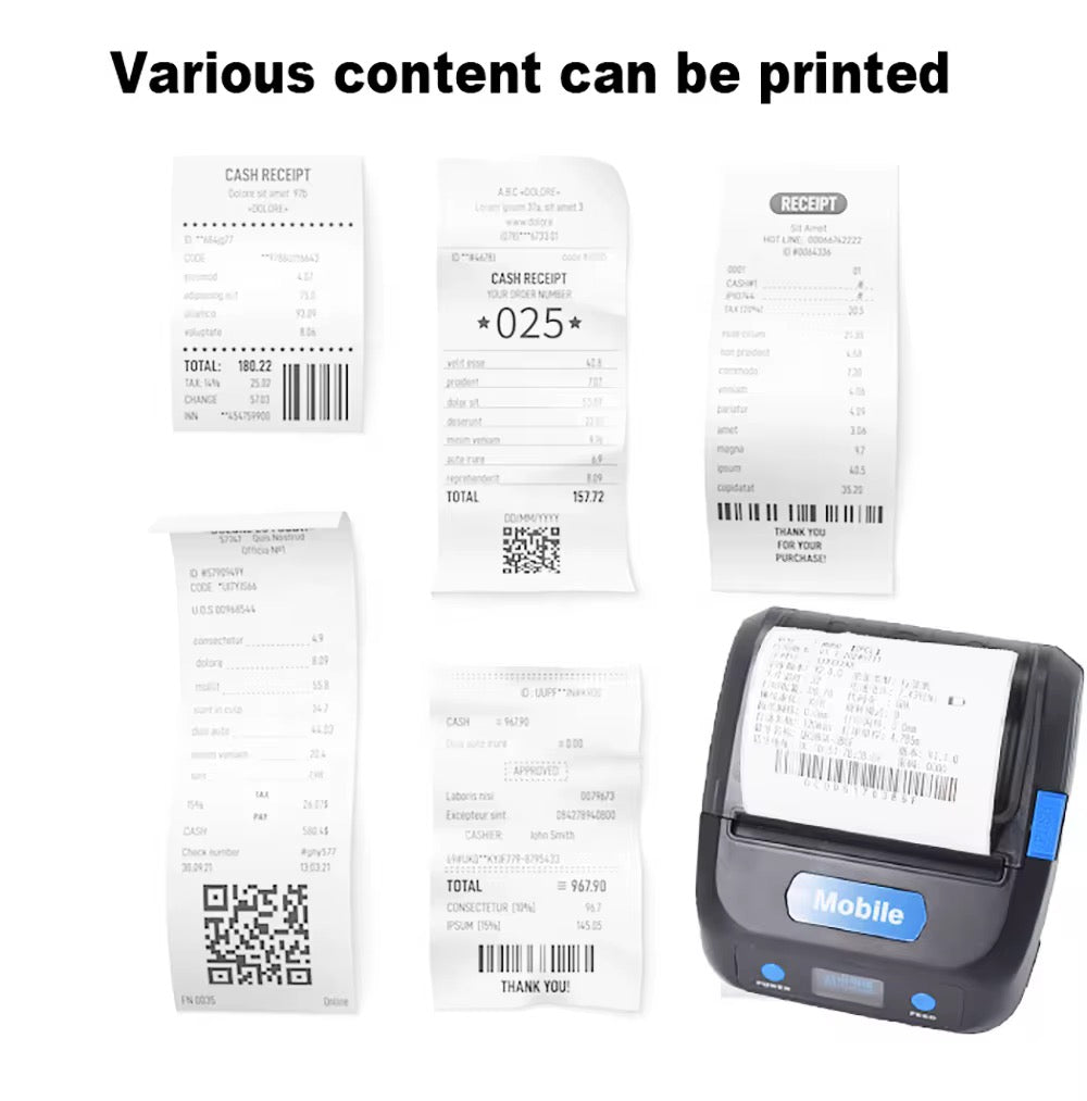 Imprimante tickets de caisse Bluetooth 80mm