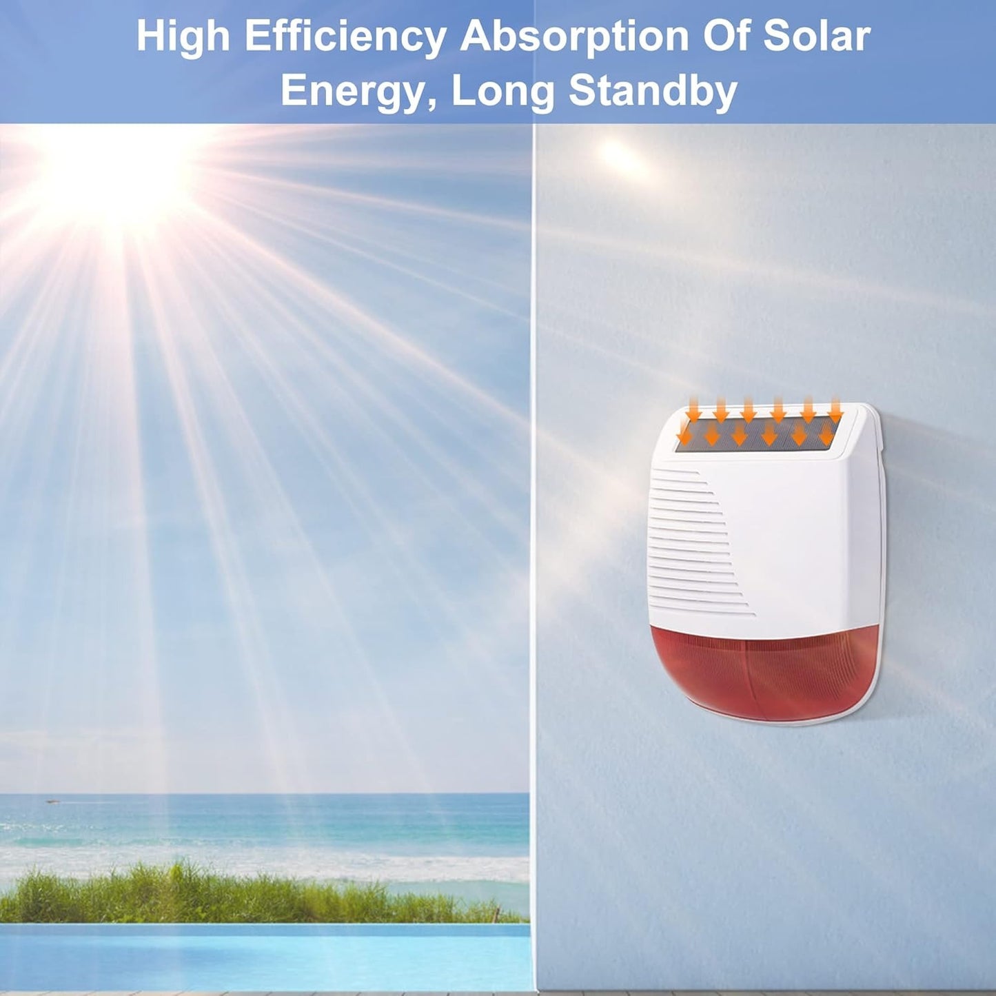 Sirène Extérieure Autonome 110dB - Sécurité Solaire