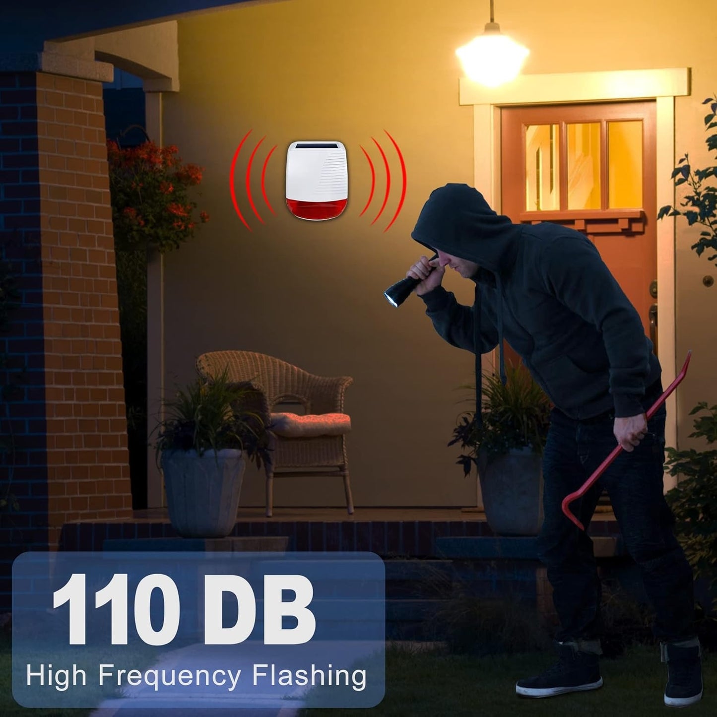 Sirène Extérieure Autonome 110dB - Sécurité Solaire
