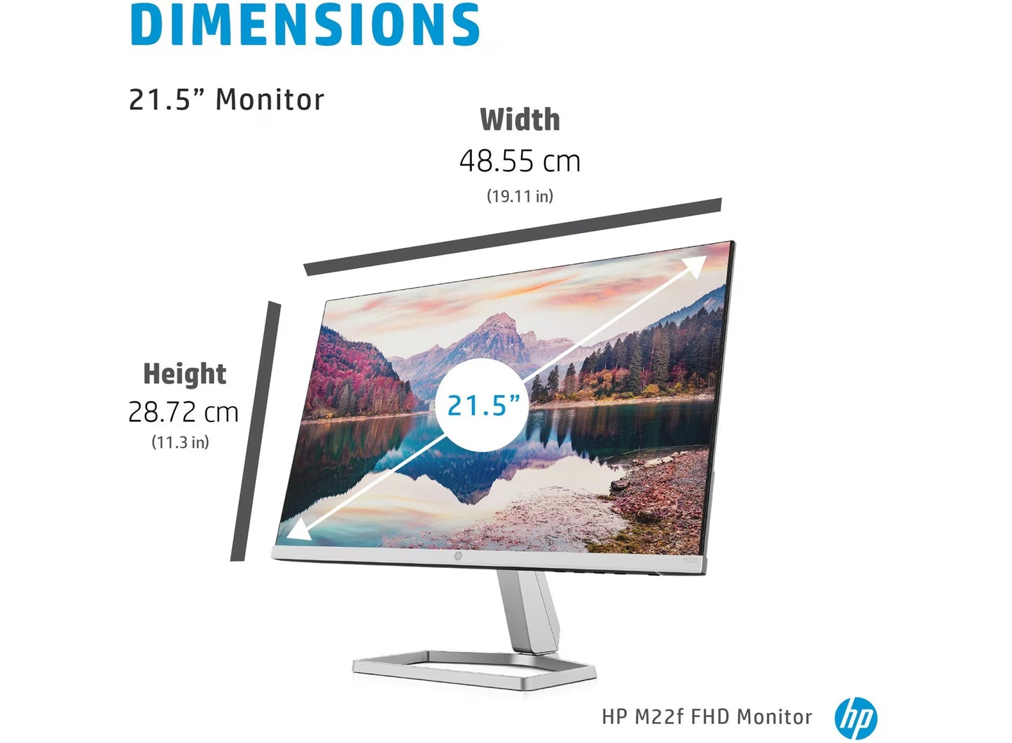 Écran moniteur HP m22f 21.5" Full HD - Confort & Style
