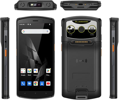 Terminal PDA Scanner codes-barres Android 12.0  portable 1D/2D/QR Fonction 4G/WiFi/BT/NFC, Empreinte digitale, écran tactile 5,7 pouces