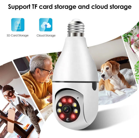 Caméra Ampoule Intelligente 360° WiFi - E27, 1080p