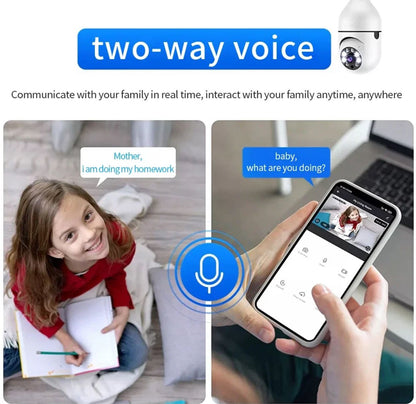 Caméra Ampoule WiFi - surveillance Zoom panoramique/inclinaison 5G
