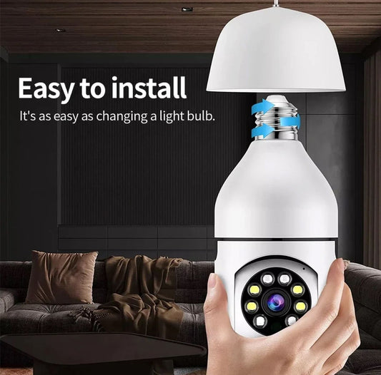 Caméra Ampoule WiFi - surveillance Zoom panoramique/inclinaison 5G