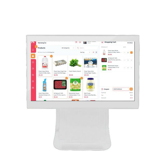 Caisse enregistreuse tactile POS - Double Écran 15,6"/11,6" - Core I7 - 4 Go RAM - 128Go SSD - Windows 10 Pro - Idéal pour restaurants et commerces au Sénégal