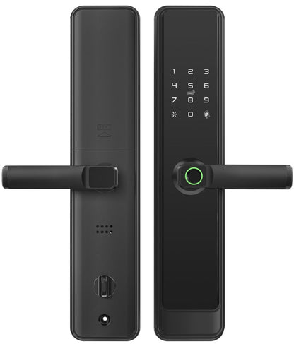 Serrure Biométrique Tuya - Ouverture par empreinte digitale, code, clé, et WiFi