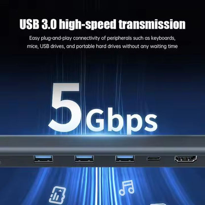 Hub USB-C 10-en-1 puissant avec HDMI 4K, Ethernet Gigabit, PD 100W, lecteurs SD/TF