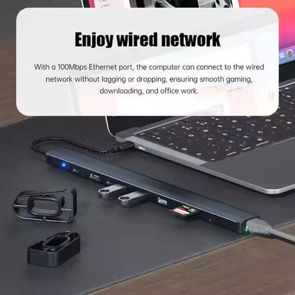 Hub USB-C 10-en-1 puissant avec HDMI 4K, Ethernet Gigabit, PD 100W, lecteurs SD/TF