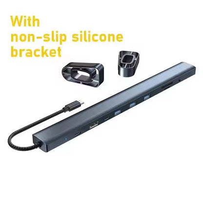 Hub USB-C 10-en-1 puissant avec HDMI 4K, Ethernet Gigabit, PD 100W, lecteurs SD/TF