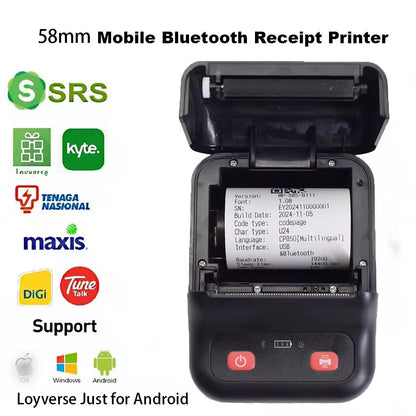 Imprimante tickets de caisse Bluetooth 57mm