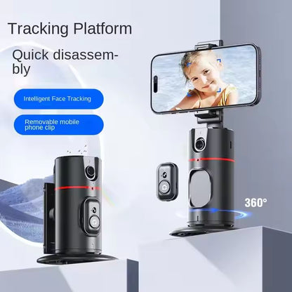 Support Téléphone Rotatif, Intelligent 360° : Suivi Visage Auto, Vlog, TikTok