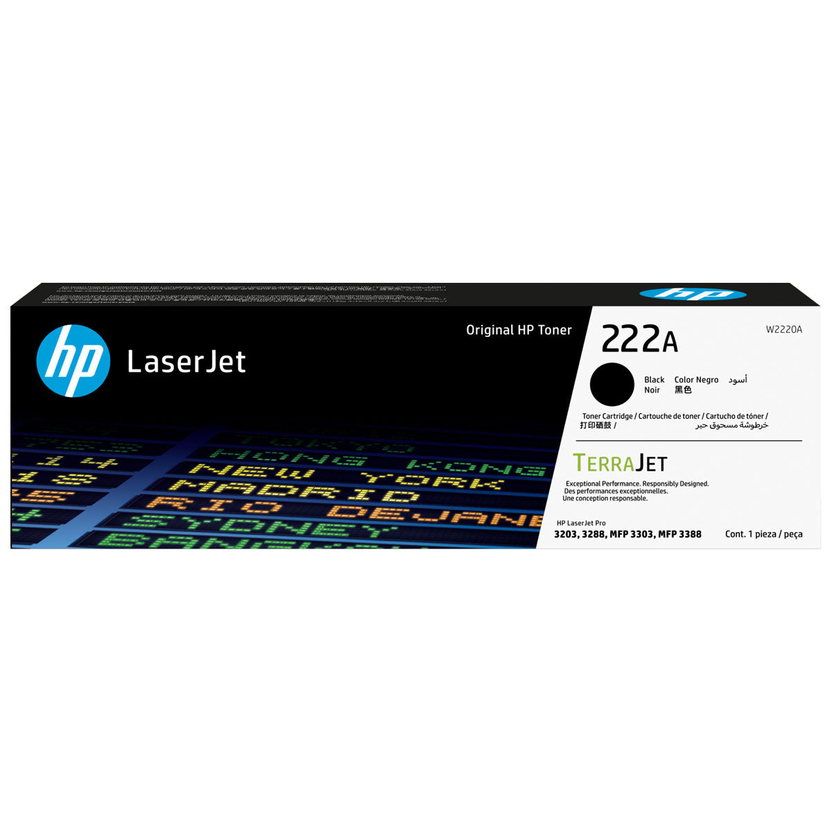 Toner HP 222A Noir Bleu, Jaune, Magenta (W2223A) | Original