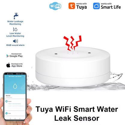 Détecteur de Fuite d'Eau WiFi Tuya - Alarme 80dB