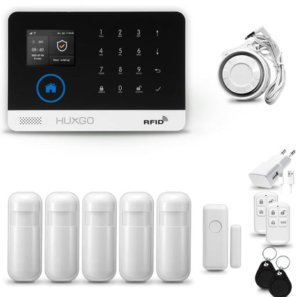 Kit d'Alarme Complet Antivol PGST avec WiFi, GSM et SMS