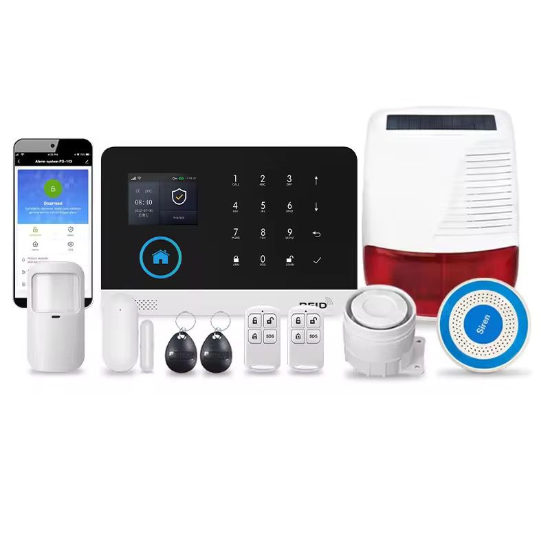 Kit d'Alarme Complet Antivol PGST avec WiFi, GSM et SMS