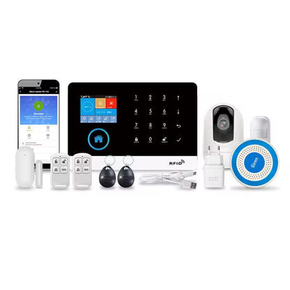 Kit d'Alarme Complet Antivol PGST avec WiFi, GSM et SMS