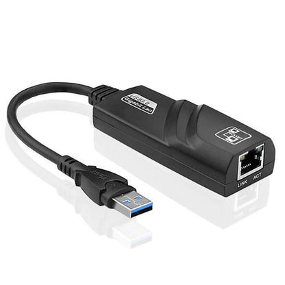 Adaptateur USB 3.0 vers Ethernet Gigabit. Connexion réseau rapide et fiable.