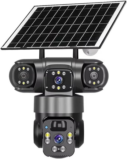 Caméra Sécurité Solaire 4K PTZ Double Objectif