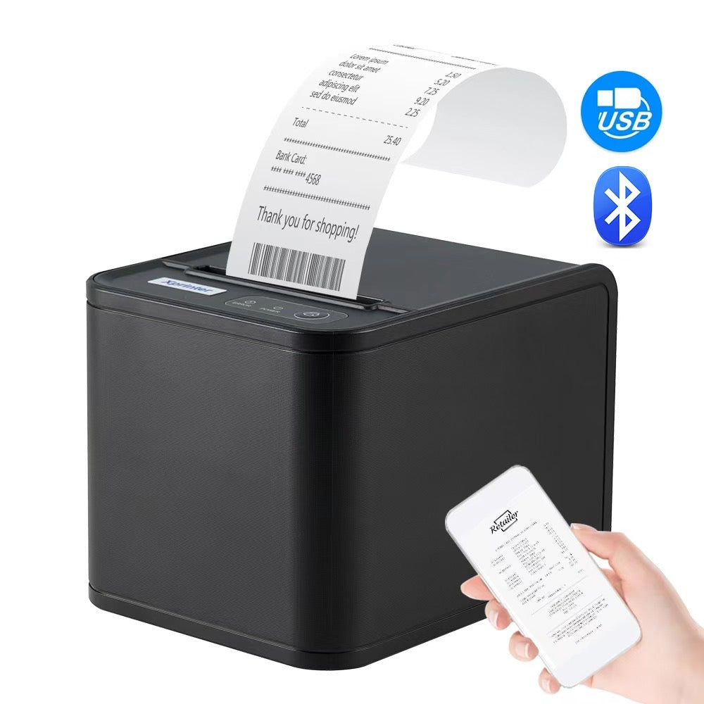 Xprinter, Imprimante Ticket, Imprimante de Reçus Rapide & Fiable 80mm Bluetooth - USB, Ethernet